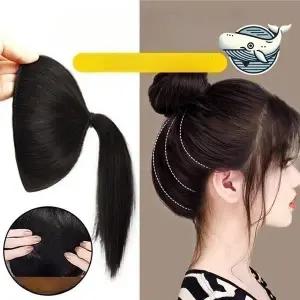 [콩심팥심]자연스러운 스타일 똥머리 가발 볼륨 자켓