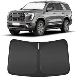 GMC 유콘 20212026 호환 액세서리용 윈드실드 선쉐이드 4겹 맞춤형 접이식 전면 창문 선바이저 프로텍터