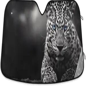 굿올드 폴더블 자동차 바이저 선쉐이드 앞유리 오토 윈드실드 선쉐이드차량 냉각 유지 55x27.6인치 재규어