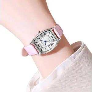 아날로그 엔틱 가죽 여성 여자 패션 초 손목 시계