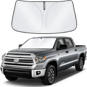 토요타 툰드라 20072021 선쉐이드 윈드실드 액세서리 240T 업그레이드 접이식 커스텀 선바이저가 자외선을