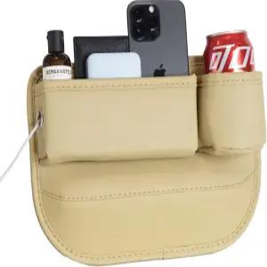 컵 홀더가 있는 카시트 갭 필러 정리함 음료용 시트 보관함 휴대폰 열쇠 선글라스 카드 및 소형