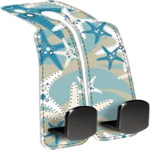 카시트 백 수납 헤드레스트 후크 프리미엄 가죽 더블 메탈 지갑 천 가방용 행거 정리함 자동차 인테리어