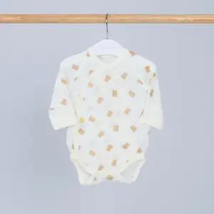 [달퐁]큐비앤맘 동글베어 메쉬 배냇 바디슈트 신생아 아기바디슈트