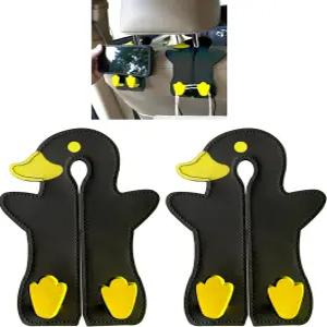 가죽 카시트 백 훅 지갑 가방 식료품 및 휴대폰 홀더용 더블 헤드레스트 행거 자동차 SUV 트럭에