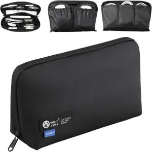 바로 여행용 테크 파우치 방수 코드 케이스 전자제품 정리함 여행 케이블 휴대폰 충전기 액세서리블랙 보관