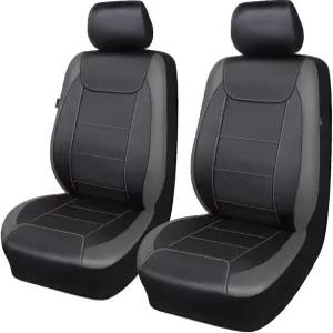 플라잉 배너 카시트 커버 인조 가죽 방수 이지 클린 설치그레이 블랙 전면 2개