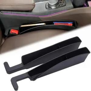 2팩 카시트 갭 필러 정리함 듀얼 슬롯 자동차 SUV 트렁크용 시트와 콘솔 사이의 세단 사이드 수납 있는