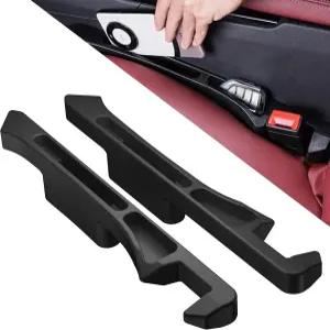 옥수 이온 2팩 카시트 갭 필러 정리함 자동차 SUV 및 트럭용 유니버설 핏 사이드 시트 차단기 보관함