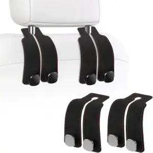 자동차용 헤드레스트 후크 핸드백 프리미엄 가죽 트윈 카시트 지갑용 더블 시트 백 수납 정리함 가방 SUV