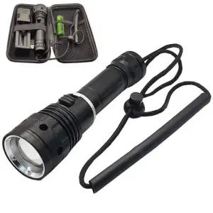 LED손전등 수중 방수 LED 충전식 줌 랜턴 라이트 손전등 후레쉬