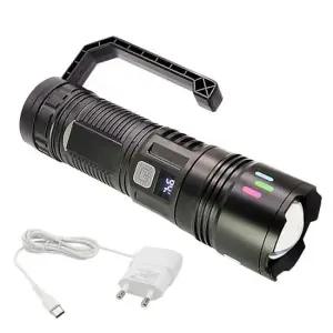 써치라이트 대형 서치라이트 LED 충전식 줌 랜턴 손전등 후레쉬