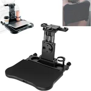 자동차 뒷좌석 트레이 테이블 접이식 책상 360 회전 휴대폰 홀더 및 컵 다기능 조절식 여행 미끄럼 방지