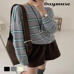 [모어오브]위켄드 ST 니트 라운드넥 긴팔 스웨터 탑