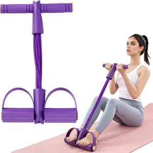 핸들이 있는 페달 저항 밴드 홈 운동을 위한 8개의 튜브 복근 허리 다리 및 전신 다기능 피트니스 장비