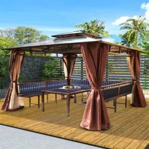 파고라 방가로 원두막 캠핑장 정원 마당 F 방갈로 2.5mx3m 단일 기둥8cm 기둥