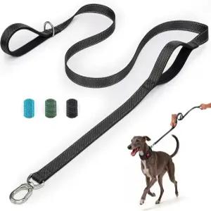 간편한 잠금 금속 클립 반사형 패딩 핸들이 있는 튼튼한 반려견 목줄 대형 중형 소형견 조깅 하이킹 야외용