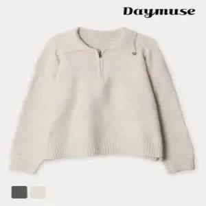 [모어오브](N) 올댓 아노락 니트 카라 반집업 긴팔 탑