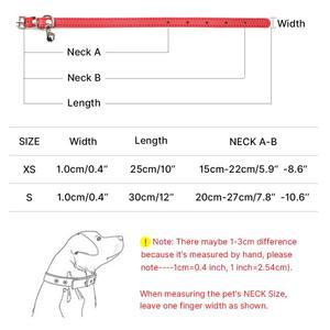 벨조정 가능한 강아지 목 스트랩과 부드러운 가죽 고양이 새끼 악세서리 애완 동물 XS/S