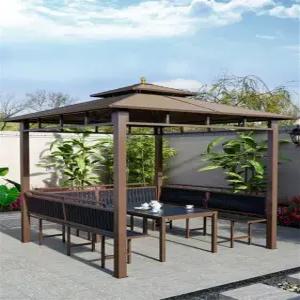정원정자 원두막 테라스 바베큐 파고라 팔각정 오두막 2.5x2.5m 텐트 10CM