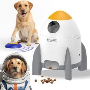 인터랙티브 개 퍼즐 피더 장난감 IQ 훈련 및 슬로우 위한 자동 간식 디스펜서 리모컨이 있는 사료 실내