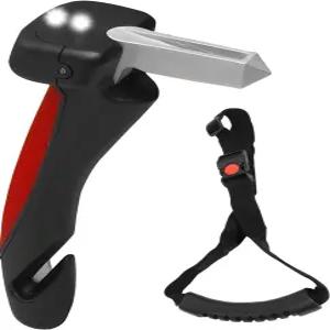 GJD 5 노인용 다기능 자동차 보조 핸들 LED 손전등 창문 차단기 안전벨트 커터 트럭 SUV용 도어 유니버설