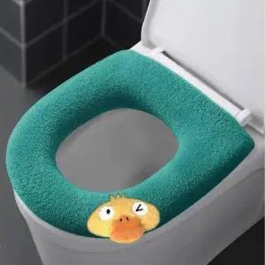 양변기커버시트 따뜻한 극세사 변기 커버 변기손잡이 겨울 캐릭터