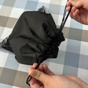 실내화가방 투명창 부직포 신발주머니 블랙