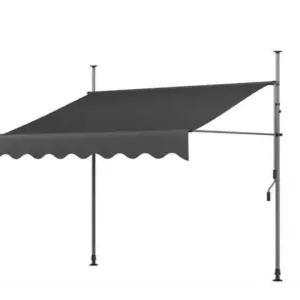무타공 어닝 스탠드 테라스 천막 타프 기둥 2mx1.2m 화이트 회색