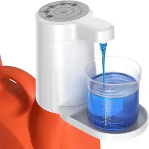 전기 세탁 세제 디스펜서 펌프 원 프레스 1575ml 액체 비누 섬유 유연제 세탁실 정리용 고속 대형 용기