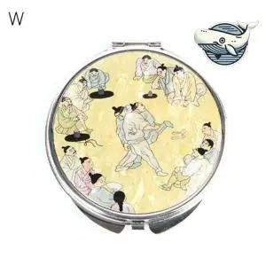 전통 자개 손거울 씨름도 멋진 화사한 디자인