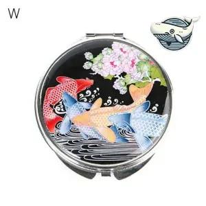 아름다운 자개 손거울 컬러 잉어 디자인 우아한