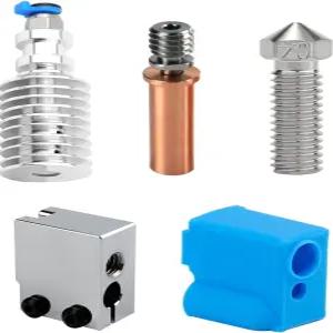 1.75mm 애니큐빅 바이퍼 3D 프린터와 호환되는 고온 핫엔드 바이메탈 히트브레이크 도금 구리 노즐/히터