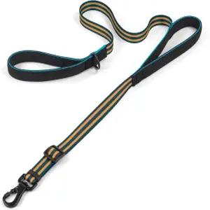 대형견을 위한 더블 핸들 개 목줄 부드러운 패딩 있는 4피트 헤비 듀티 조절 가능 걷기 달리기를 교통 관제