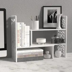 마사카 B W 책상 공간을 위한 카와이 스토리지 데스크톱 정리함 더블 H 플랜트 디스플레이 선반 사무실