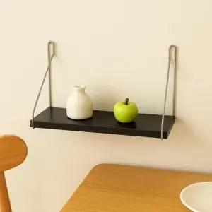 [SBD] 주방벽걸이선반 무타공 블랙  욕실벽걸이선반 벽선반 40x19.5cm