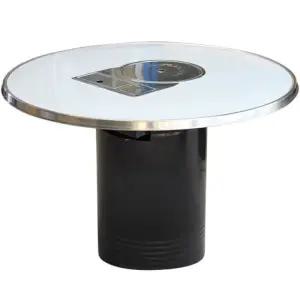 연탄 테이블 포차 원형 업소용불판테이블 숯불 드럼통 90cm 테이블 상판원통형 테이블 다리