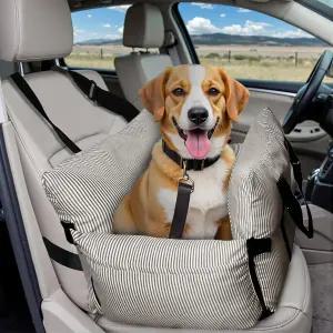 40파운드 미만의 소형/소형견을 위한 반려견 카시트 안전벨트 미끄럼 방지 베이스 자동차 여행용 수납