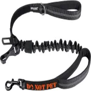 중형 대형견을 위한 원티그리스 3in1 전술견 목줄 헤비 듀티 자동차 안전벨트 클립 후크 래치 및 버클이