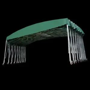 대형 이동식 파라솔 텐트 캠핑 방수 야외용 초대형 슬라이딩 녹색 4mx3mx2.5m