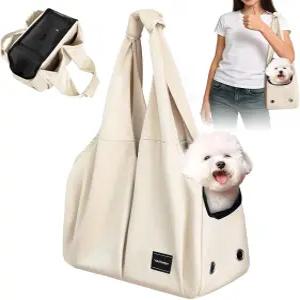 강아지 지갑 캐리어 소형 야외 휴대용 가방 접이식 통기성 3단 지퍼 액세스 반려동물 여행 대용량 포켓