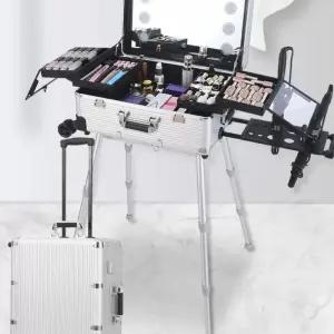 메이크업박스 대용량 상자 조명 휴대용 화장품 네일