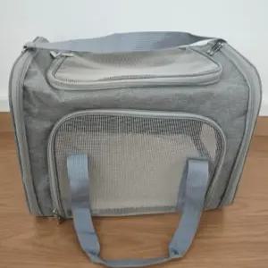 제드키 고양이 캐리어 소프트 소형견/대형 개 그레이