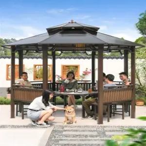 야외 팔각정자 조립식 육각정 정자 육각정자 파라고 육각 정자 육각