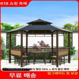 야외 파고라 정자 팔각정자 원두막 평상 3.5 m 육각형 파빌리온 단일 파빌리온