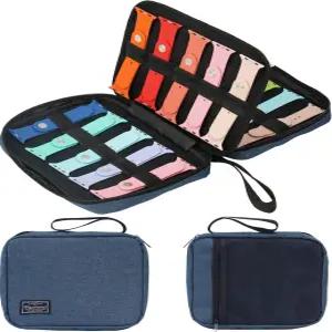 시계와 호환되는 PACMAXI 20 밴드 보관 케이스 확장 가능한 홀더 대부분의 크기의 스트랩에 맞는 정리함