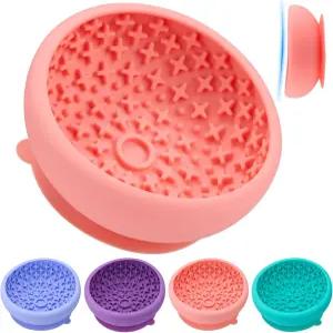 기울어진 물림 방지 디자인 두꺼운 림 강력한 흡입 베이스 냉동 간식에 안전한 냉동실 반려견용 핥기