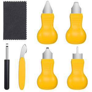 Alrhso Watch 배터리 교체 도구 키트 6개, 청소용 천 1개, 손목시계 수리 교체용 뒷면 케이스 오프너 포함