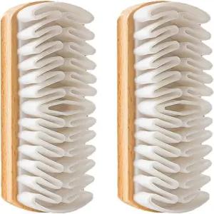 2피스 고무 신발 브러시 및 지우개 세트 누벅용 다목적 청소 도구 모이고 매트한 가죽 먼지 흡수 디자인