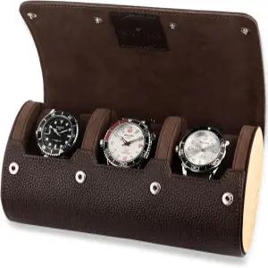 3 남성용 시계 여행용 케이스 PU 가죽 및 나무 상자 정리함 스크래치 방지 보관 일상적인 사용을 위한 보호